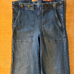 Pilcro Blue Flare & Wide Leg Jeans